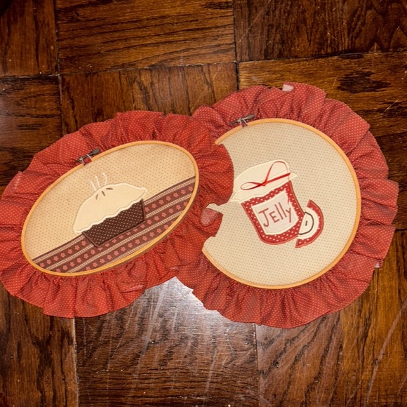 Other - Red and Cream pie and jelly Kitchen Decor Set